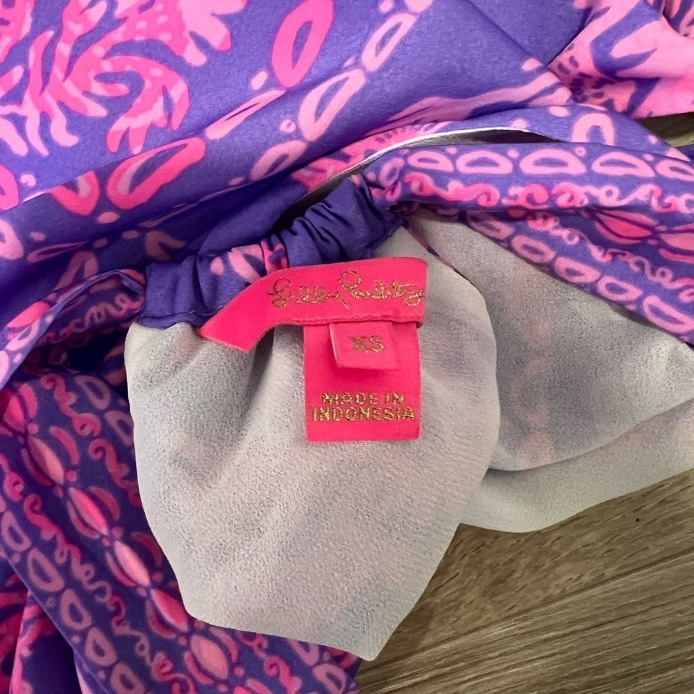 Lilly Pulitzer Purple and Pink Halter Tank Top - Picture 5 of 6
